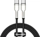 Kabel Baseus Cafule Metal Type-C do Type-C 100W 1 m Czarny (CATJK-C01) - obraz 1