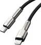 Kabel Baseus Cafule Type-C do Lightning 20W PD 0.25 m Black (CATLJK-01) - obraz 3