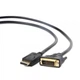 Кабель Cablexpert DisplayPort - DVI (М/М), 1.8 м, черный (CC-DPM-DVIM-6) - изображение 1