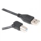 Кабель Cablexpert (CCP-USB2-AMBM90-6) USB2.0 A - USB В, угловой, 1.8 м, премиум, черный - изображение 1