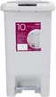 Ведро для мусора MBM HOME с крышкой и педалью BIN-01 10л Серое (BIN-01 10L GRAY) - изображение 1