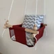 Детская качеля Infancy Серый зигзаг, Бордовая основа - изображение 5