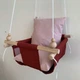 Детская качеля Infancy Розовая, Бордовая основа - изображение 3