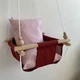 Детская качеля Infancy Розовая, Бордовая основа - изображение 5