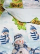 Новогоднее постельное белье "Снеговики во дворе" CottonTwill 1,5 спальное 150х220 см Ранфорс Турция (ДР0142-2) - изображение 3
