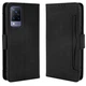 Чехол-книжка с кармашками Deexe Wallet Stand для VIVO V21 - Black - изображение 1