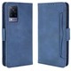 Чехол-книжка с кармашками Deexe Wallet Stand для VIVO V21 - Blue - изображение 1