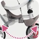 Детский велосипед Smoby Toys металлический с козырьком багажником и сумкой Розово-серый 66х49х100 см (741401) - зображення 6