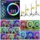 Кільцева лампа RGB Ring Light 45см + В Комплекті Штатив 2 метри і Сумка-Чохол - изображение 5