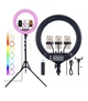 Кільцева лампа RGB Ring Light 45см + В Комплекті Штатив 2 метри і Сумка-Чохол - изображение 4