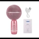 Беспроводной караоке микрофон Bluetooth Xo Hi-Fi Yaso 08YS MP3-плеер, звуковые эффекты, запись вокала Розовый - изображение 8