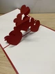 3D открытка Shishi "Сердца" 15,5 х 15,5 см красная - изображение 2