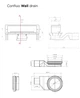 Трап в стіну Pestan Wall Shower Drain, з решіткою нержавіюча сталь брашована (13100060) TM Pestan - изображение 5