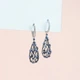 Серьги из белого золота с бриллиантами и сапфирами 1552902 - изображение 4