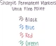 Маркеры перманентные лайнеры Sharpie Permanent Markers, Ultra Fine Point 5 шт. (37675PP) - изображение 3