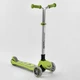 Самокат трехколесный "Best Scooter" складной алюминиевый руль, 4 колеса PU со светом. Light green (102320) - изображение 7