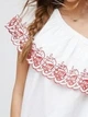 Топ на одно плечо из хлопка с вышивкой и рукоделием ASOS 5626879 3XL (885563XL) Белый - изображение 3