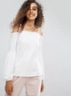 Топ из крепа с открытыми плечами ASOS 6277450 S (88560S) Белый - изображение 1