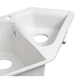 Кухонная мойка Lidz 1000x500/225 WHI-01 (LIDZWHI011000500225) из качественного искусственного камня отменное качество и дизайн врезная с основной и дополнительной чашами и небольшим крылом - изображение 6