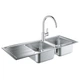Набір Grohe мийка кухонна K500 31588SD0 + змішувач BauLoop 31368001 - зображення 1