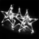 Светодиодная гирлянда штора звезды X-mas Lights Star занавесь звезды 138LED 2.5 метра 12 звезд Белый - изображение 4