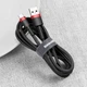USB кабель Type-C Baseus Cafule USB for Type-C 3A 1m Red-Black (CATKLF-B91) - изображение 6