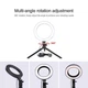 Кольцевая Светодиодная LED селфи-лампа 20 см Ring Fill/7326 + штативом - трипод Черный - изображение 2