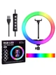 Кольцевая светодиодная лампа RGB 33см со штатив 2м в комплекте блютуз пульт - изображение 2