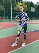 Спортивные леггинсы 4Profi с принтом "Геометрия" серый/желтый размер S дайвинг 15698 - изображение 2