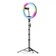 Стойка блогера 3 в 1 YINGNUOST 2021 MJ-26 RGB Holder штатив 1.5 м + кольцевая лампа 10" фотосъемки - зображення 1