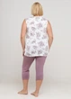 Комплект майка Cotpark, бриджі 3XL білий з бузковий 14242-41 - зображення 2