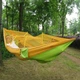 Гамак туристический нейлоновый подвесной с карабином до 100кг Hammock Net желто-зеленый - изображение 1