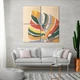 Модульна картина із чотирьох частин Color Leaf 103x103 см (MK423206) - зображення 5