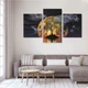 Модульна картина із трьох частин Moon tree 96x60 см (MK322030) - зображення 1