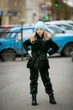 Куртка зимняя удлиненная с капюшоном плащевка эффект бархата My Space Girl 170-176 см Черный - изображение 2