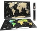 Скретч карта мира My Map Black/Gold edition , чёрная с золотом в тубусе, карта путешествий 41*61 см - изображение 1