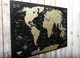Скретч карта мира My Map Black/Gold edition , чёрная с золотом в тубусе, карта путешествий 41*61 см - изображение 4