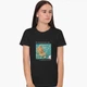 Футболка жіноча Вінсент Ван Гог Кіт (Vincent van Gogh Cat) (8976-2963-3) L Чорна - зображення 3