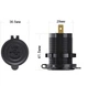 Металлическая USB зарядка от 12-24v QC 3.0+PD Type-C 30W с кнопкой выключения Кабель подключения - изображение 6