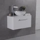 Тумба Fancy Marble Fiji подвесная белая с умывальником Mona 80 см - зображення 2