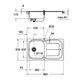 Grohe Мийка для кухні 860 x 500 мм з ексцентриком, 1 чаша (31552SD0) - изображение 8
