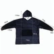 Толстовка-плед с капюшоном и рукавами HUGGLE HOODIE Синий Размер M - изображение 3