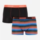 Набор трусов-боксеров мужских хлопковых Puma Worldhood Stripe Trunk 2P 501004001030 2 шт S Черный с красным и синим (8718824805528) - изображение 1