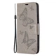 Чехол UniCase Butterfly Pattern для Xiaomi Mi 11 Lite / 11 Lite NE - Grey - изображение 3