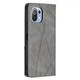 Чехол-книжка с кармашками UniCase Geometric Pattern для Xiaomi Mi 11 Lite / 11 Lite NE - Grey - изображение 4