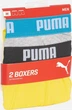 Набір трусів-боксерів чоловічих бавовняних Puma Basic Boxer 2P 521015001006 2 шт XL Сіро-жовті (8718824806884) - зображення 8