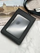 Вертикальный бейдж на ленте Button Black, бейджик с отделениями для пропуска, визиток и карточек, офисный бейдж на шнурке, Chansin (31261540) - изображение 2