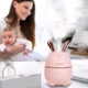 Увлажнитель воздуха c подсветкой 200 мл Mini USB Air Purifier кролик розовый - изображение 2