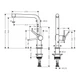Cмеситель кухонный HANSGROHE TALIS M54 (72840670) черный - изображение 2
