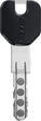 Серцевина EVVA MCS KZ 71/K86 Чорна (000013211) - зображення 5